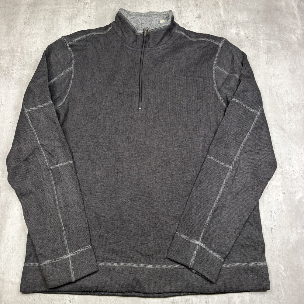 Ruff Hewn Mens 1/4 Zip Pullover Sweatshirt Size Medium Gray Sweater
